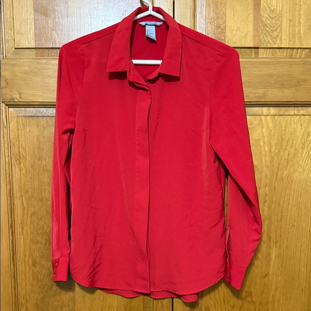 H&M Vibrant Red Shirt